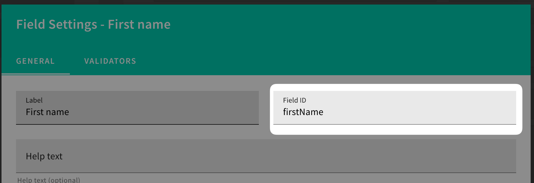 Form Builder - Field ID Validator